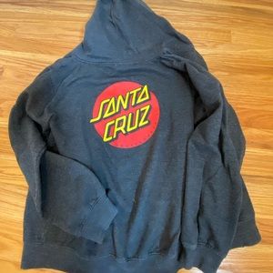 Boys medium Santa Cruz zip up sweatshirt
